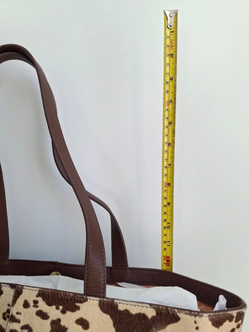 (New) Lucky Brand – Noel Calf Hair Leather Tote Shoulder Bag (Dark Cappucino)